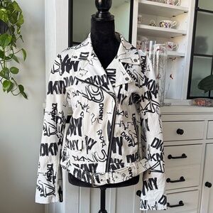 DKNY Graphic Black and White Jacket